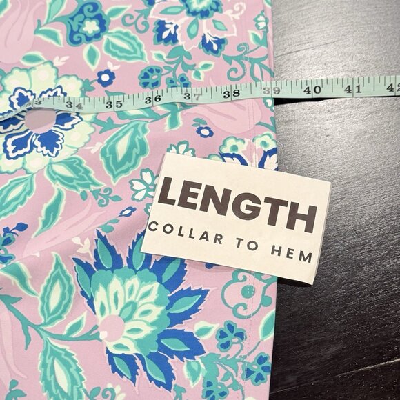 Talbots Effortless Womens Sz L Purple Floral Performance Stretch Dress Golf - Picture 8 of 9